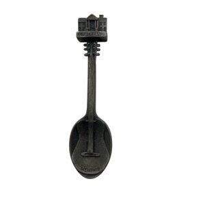 Graceland Elvis Presley Memphis Collectible Spoon Guitar Shape Pewter Vintage
